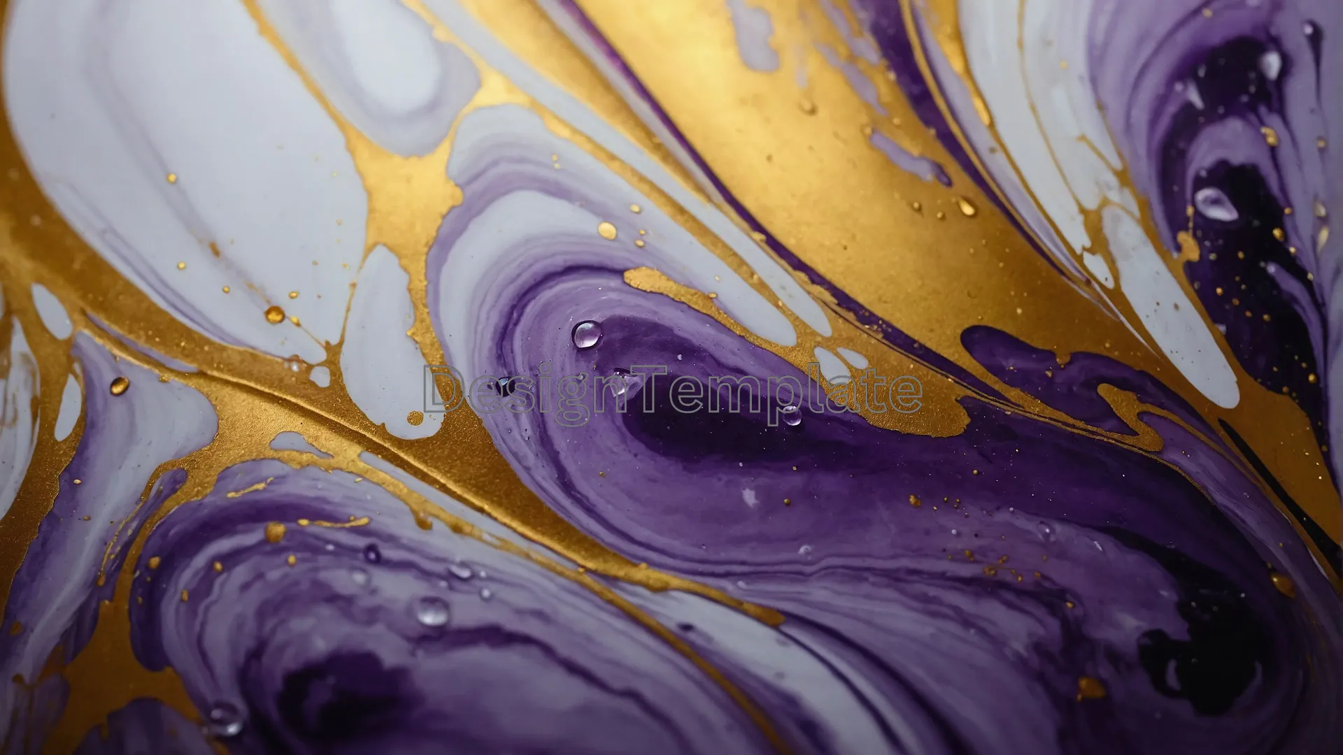 Fluidity Purple and Golden Marble Photo for Projects image